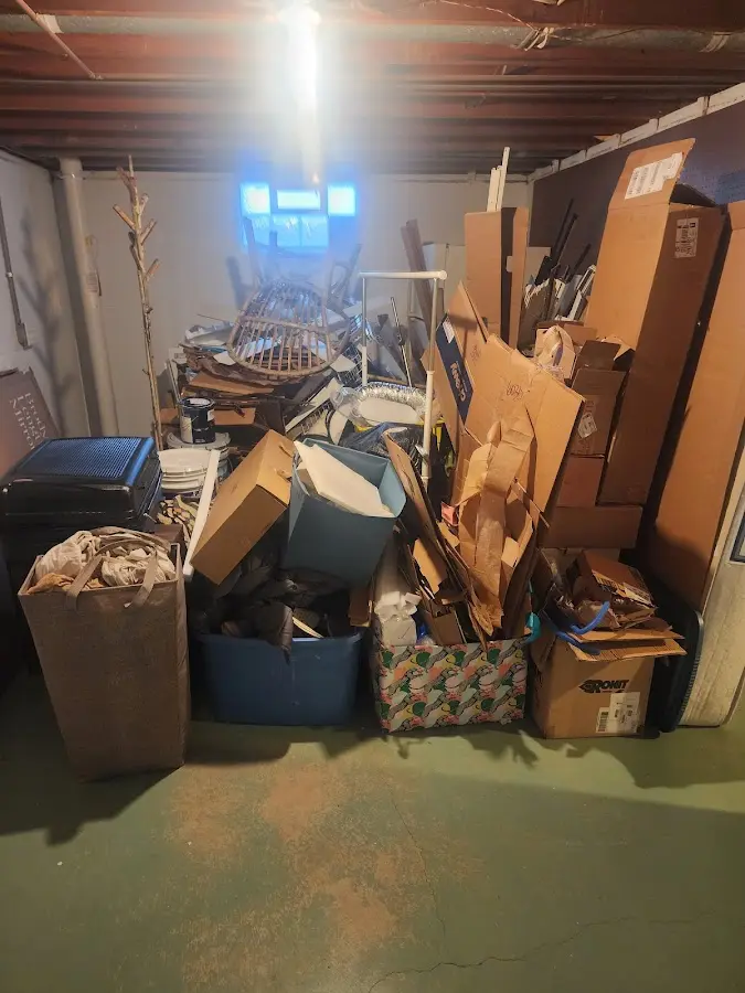 Roll-off dumpster container at job site for Roll Off Dumpster Rental in Lisbon